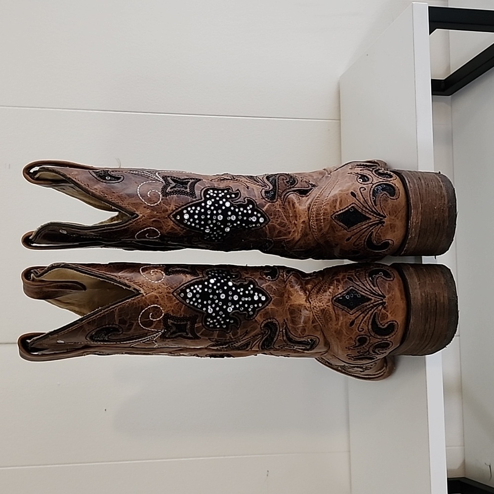 Corral Brown Embroidered Western Boots - Picture 4 of 7